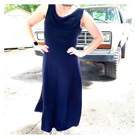 august silk Dresses & Skirts - August Silk Dress Blue Formal 100% Silk - 12